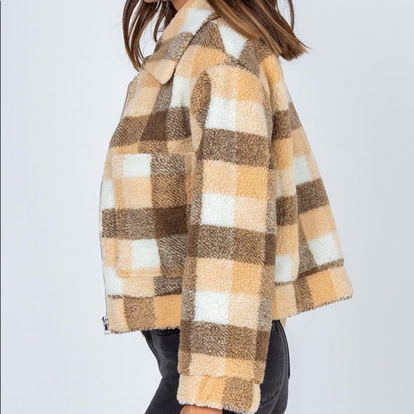 Princess Polly Doria Jacket in Beige Size 0 - Picture 6 of 16